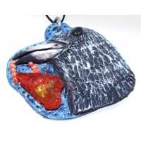 Ceramic Raven with Andara Wall Art 04